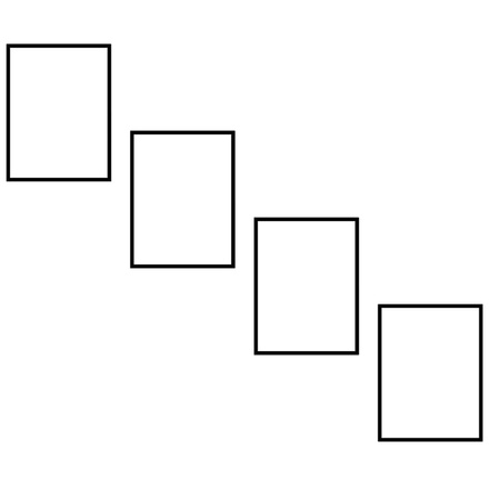 Zestaw białych ramek na 4 zdjęcia PINIA 1 GF0034 L