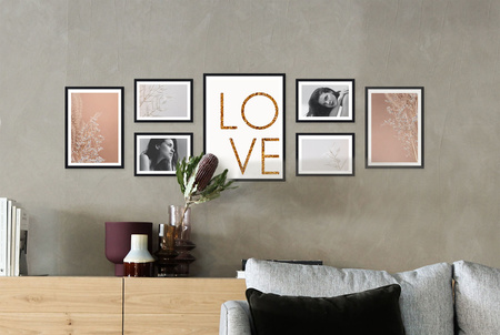 Zestaw czarnych ramek na 7 zdjęć PINIA 2 GF0017