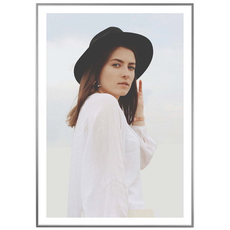 Ramka aluminiowa srebrna QAL 70x100 cm