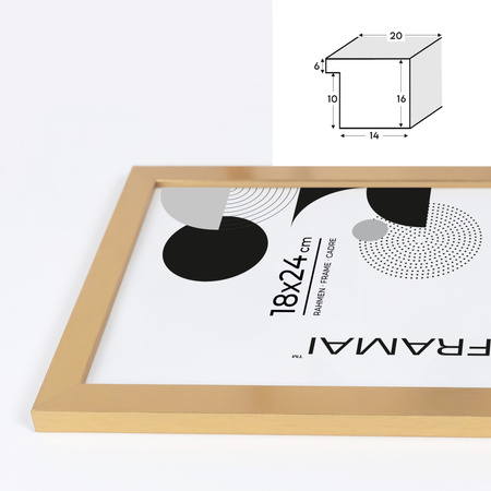 Pakiet 5 szt. złotych ramek HEN Z 21x29,7 cm