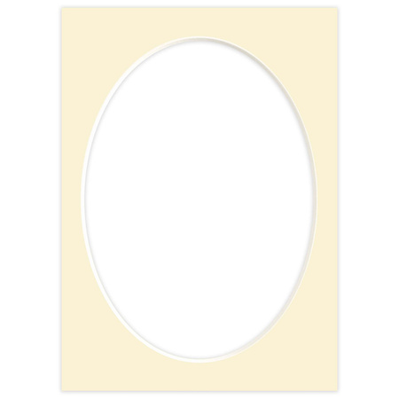 Passe partout 15x21 (13x18) OWAL BEŻOWE VANILLA - LUCA Q5204