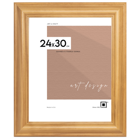 Ramka drewniana DRZG P 0N z Passe Partout - 24x30 cm (15x21cm)