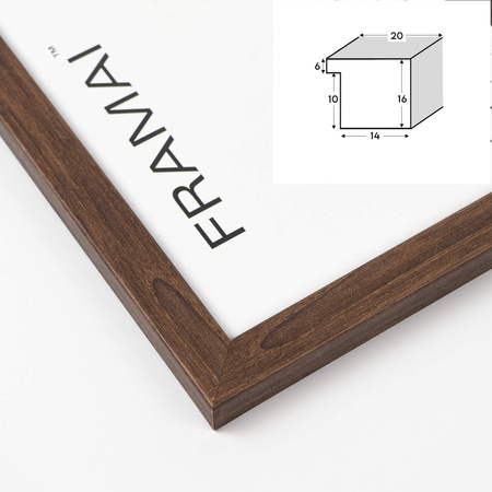 Ramka brązowa HEN 4 40x60 cm