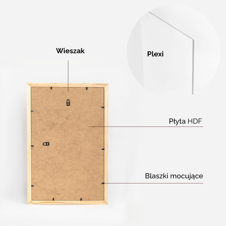 Ramka z drewna surowego RAW 30x45 cm