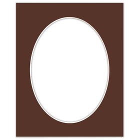 Passe partout 30x40 (24x30) OWAL BRĄZOWE CHOCOLATE - LUCA Q5603