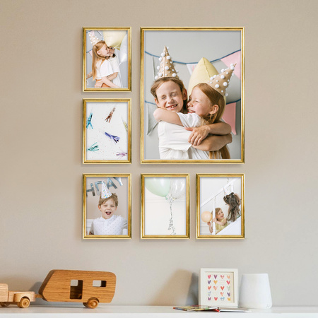 Zestaw złotych ramek na 6 zdjęć HIT 1 Z GF0002