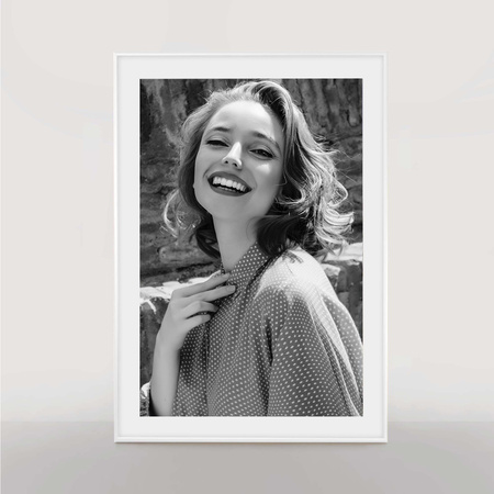 Ramka aluminiowa biała QAL 70x100 cm