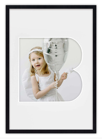 Ramka LITERKA "B" czarne - Ramka z passe partout o rozmiarze 21x30 cm