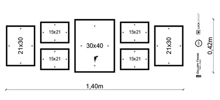 Zestaw białych ramek na 7 zdjęć PINIA 1 GF0017