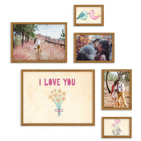 Zestaw brązowych ramek na 6 zdjęć HIT 33 GF0010