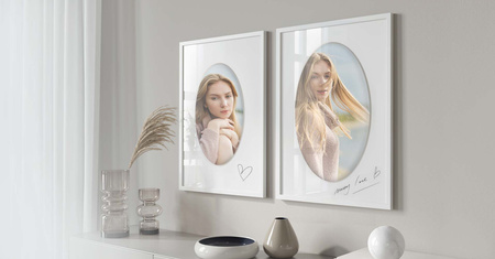 Passe partout 40x50 (30x40) BIAŁY OWAL OFF WHITE LUCA Q5104