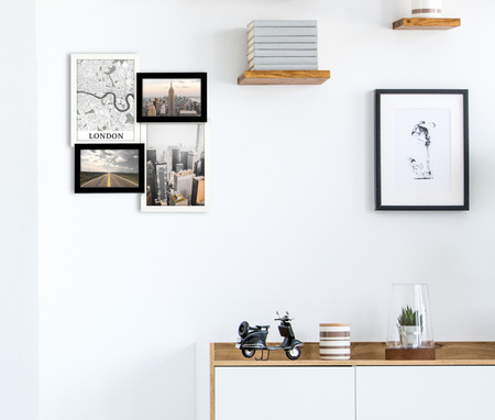 Multirama MULTI BLACK AND WHITE 44 ramka na 4 zdjęcia