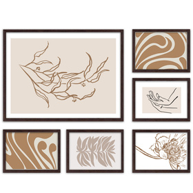 Zestaw brązowych ramek na 6 zdjęć PINIA 4 GF0002