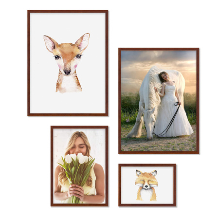 Zestaw brązowych ramek na 4 zdjęć PINIA 3 GF0008