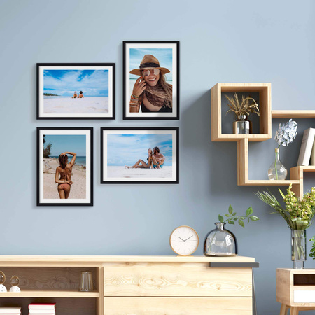 Zestaw czarnych ramek na 4 zdjęcia PINIA 2 GF0044