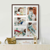 Foto Galeria 40x50 cm - ramka z passe partout na 5 zdjęć 13x18 cm 15x21 cm kolor brązowy
