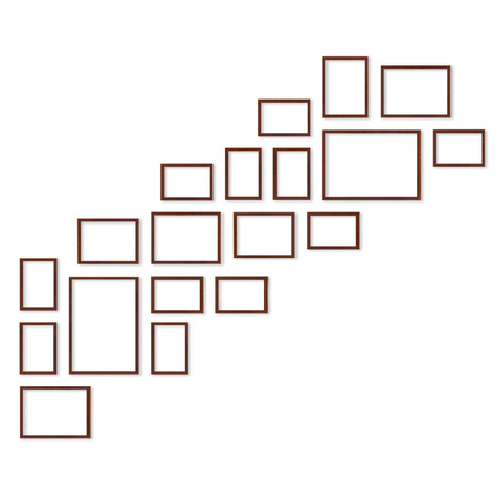Zestaw brązowych ramek na 19 zdjęć PINIA 3 GF0036 R