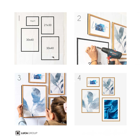 Zestaw brązowych ramek na 6 zdjęć PRESTO 4 GF0002