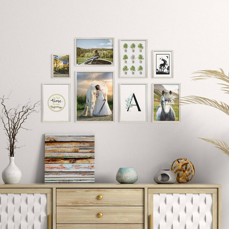 Zestaw srebrnych ramek na 8 zdjęć PRESTO S GF0009