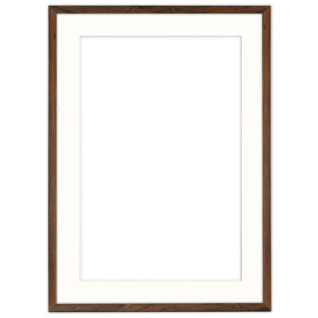 Ramka brązowa HEN PASS 4 z passe-partout – rozmiar 50x70 cm (okienko 40x60 cm)