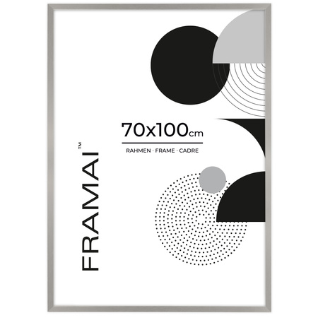 Pakiet 2 szt. srebrnych ramek HEN S 70x100 cm