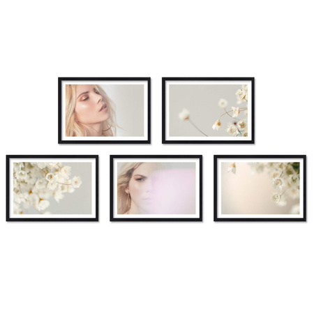 Zestaw czarnych ramek na 5 zdjęć PINIA 2 GF0014