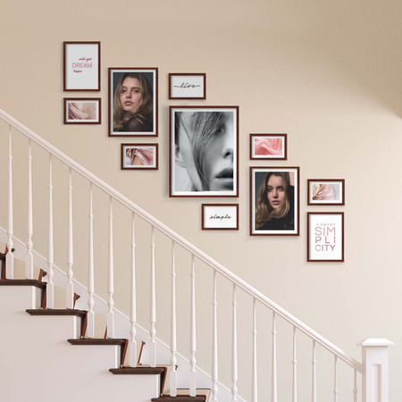 Zestaw brązowych ramek na 11 zdjęć PINIA 3 GF0030 L