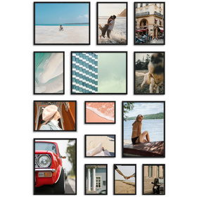 Zestaw czarnych ramek na 14 zdjęć PINIA 2 GF0001