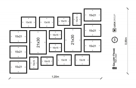 Zestaw naturanych ramek na 18 zdjęć PRESTO 0 GF0006