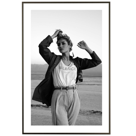 Ramka aluminiowa czarna QAL 62x93 cm