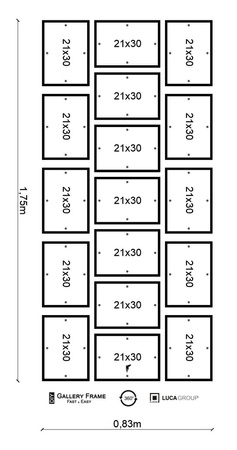 Zestaw naturanych ramek na 17 zdjęć PINIA 00 GF0028