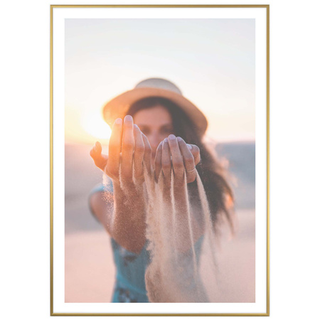 Pakiet 2 szt złotych ramek aluminiowych ROYALL 70x100 cm