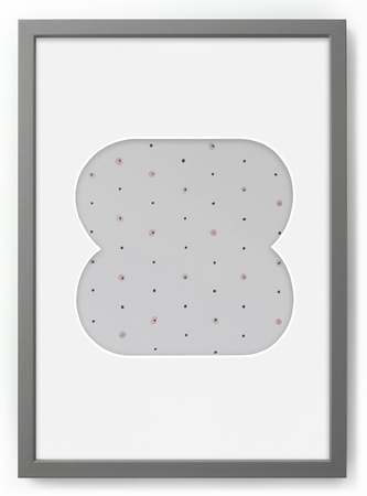 Ramka CYFERKA "8" Szara. Ramka z passe partout o rozmiarze 21x30 cm