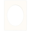 Passe partout 30x40 (24x30) BIAŁY OWAL CHALK LUCA Q5103