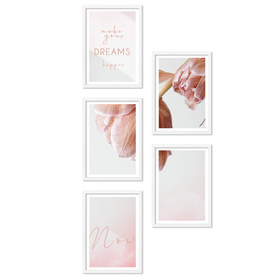 Zestaw białych ramek na 5 zdjęć PINIA 1 GF0014