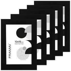 Pakiet 5 szt. czarnych ramek HEN 2 10x15 cm