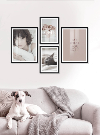 Zestaw czarnych ramek na 4 zdjęć PINIA 2 GF0012