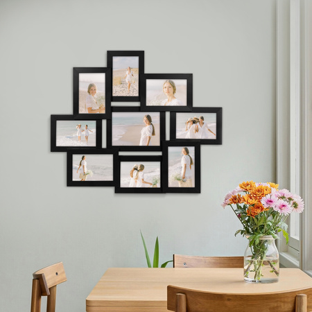 Multirama na 9 zdjęć MULTI HEN 2 ramka na zdjęcia w kolorze czarnym