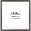 Ramka czarna HEN PASS 2 z passe-partout – rozmiar 50x50 cm (okienko 40x40 cm)