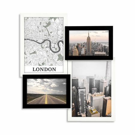 Multirama MULTI BLACK AND WHITE 44 ramka na 4 zdjęcia