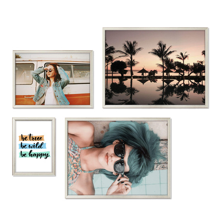 Zestaw srebrnych ramek na 4 zdjęć PRESTO S GF0008