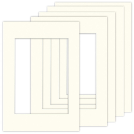 Pakiet 5 szt. Passe Partout 70x100 (60x80) LUCA Q5106 IVORY BIAŁY