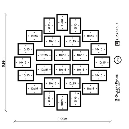 Zestaw brązowych ramek na 26 zdjęć PINIA 3 GF0037