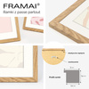 Ramka naturalna HEN PASS 01 z passe-partout – rozmiar 60x80 cm (40x60 cm)
