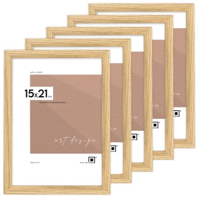 Pakiet ramek 5 szt. FDM 02 kolor dębowy 15x21 cm
