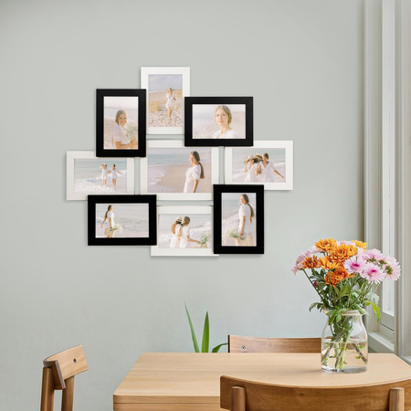 Multirama na 9 zdjęć MULTI HEN 1-2 ramka na zdjęcia w kolorze czarno-białym