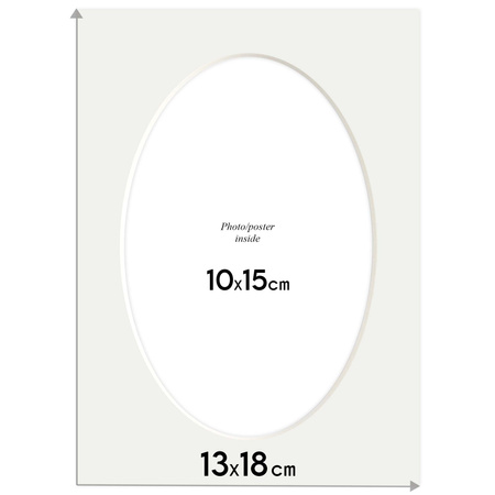 Passe partout 13x18 (10x15) OWAL LUCA Q5102 SNOW WHITE - BIAŁY