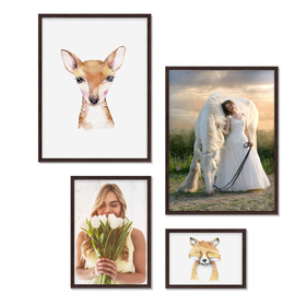 Zestaw brązowych ramek na 4 zdjęć PINIA 4 GF0008