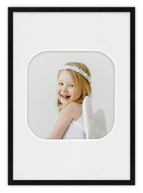 Ramka LITERKA "O" Czarna. Ramka z passe partout o rozmiarze 21x30 cm