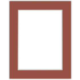 Passe partout 40x50 (30x40) CZERWONY - CAYENNE - LUCA Q5701